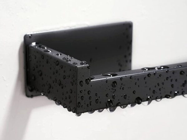 SOPORTE PARA PAPEL HIGIÉNICO NEGRO MATE SIN TALADRAR ACERO MODERNO WC LOFT