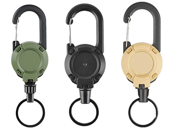 PORTE-CLÉS RÉTRACTABLE CORDE AVEC CEINTURE RÉTRACTABLE MOUSQUETON