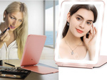 Miroir de maquillage éclairé par led miroir de voyage pliant