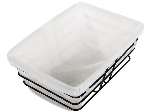 Kovový drôtený kôš do kuchyne na chlieb s podšívkou