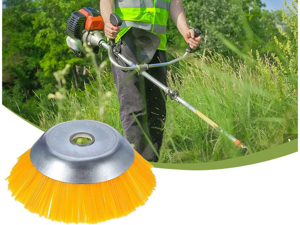 Cutting brush for cobblestone cleaning nylon brush 200mm