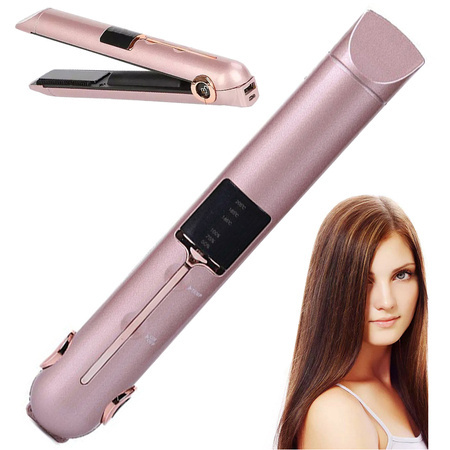 Hair straightener ceramic lcd 2in1 regulatory temperature power bank