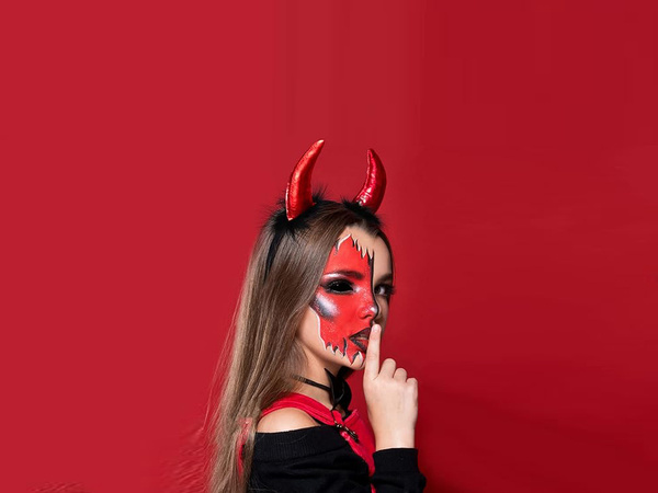 Bentiță diavol cornuri halloween carnaval