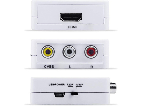 Av adapter rca cinch to hdmi audio rca 1080p cvbs converter cable