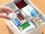 Botiquín doméstico contenedor para medicamentos organizador con inserto y asa con cierre