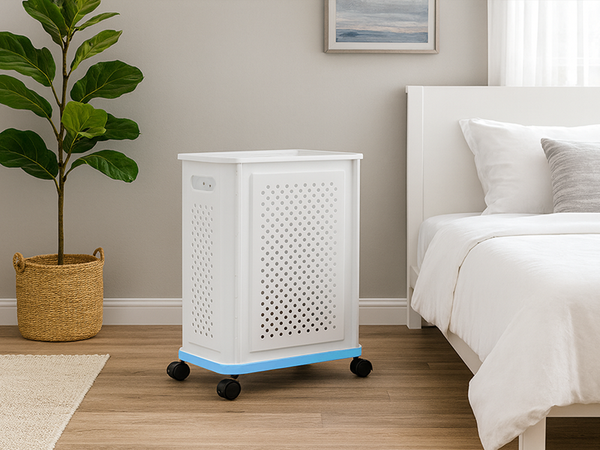 Wheeled basket for laundry, underwear, toys, storage, spacious