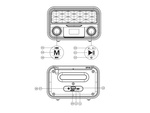 Cocina radio fm altavoz portátil bluetooth aux