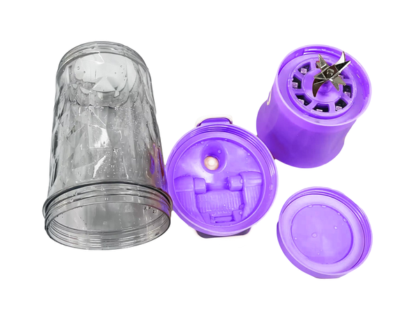 Tragbarer USB-Smoothie-Mixer, kabelloser Eiszerkleinerer, violett