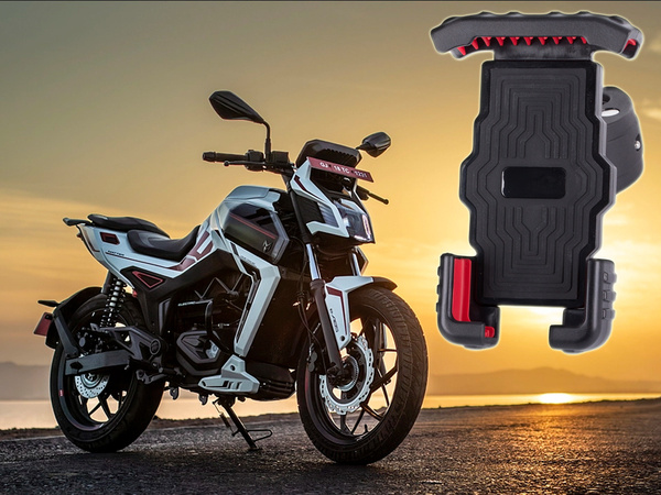 Anti-shock bicycle handlebar phone holder