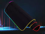 Spēļu spilventiņš ar apgaismojumu rgb xxl 90x40 zem peles tastatūras usb