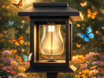 2 x SOLAR LAMP WITH TWILIGHT AND MOTION SENSOR, WATERPROOF, DECORATIVE