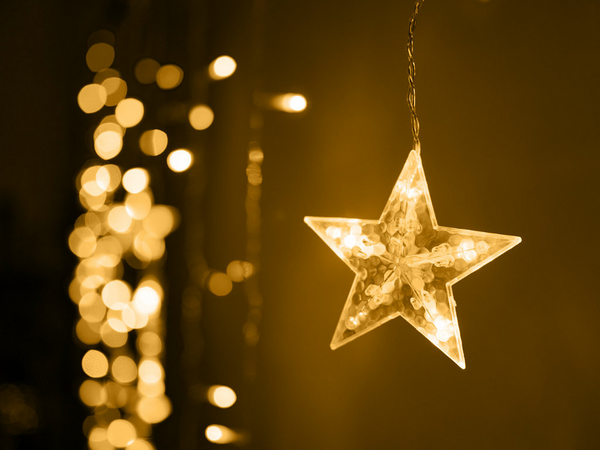 Žvaigždžių girliandos žibintai šviesos užuolaida 138 vadovaujama lauko šilta spalva