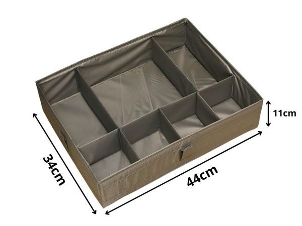 Organizador de ropa interior cajón para calcetines separador de cajones gris