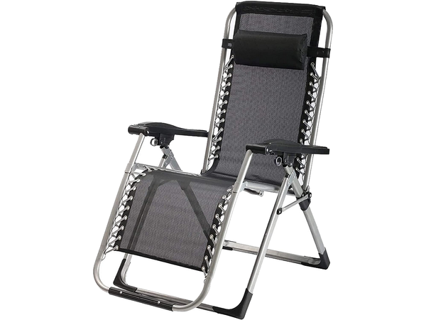 Garden lounger beach folding cushion gravity gravity reinforced