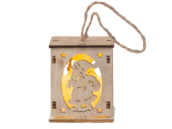 Arbre de noel suspendu en bois lanterne lumineuse decoration de noel mickey