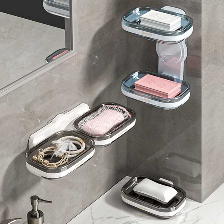 Soap dispenser container water drain for bathroom wall-mounted standing