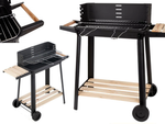 Gartengrill grosse holzkohle bbq verstellbaren rost regale räder tragbar