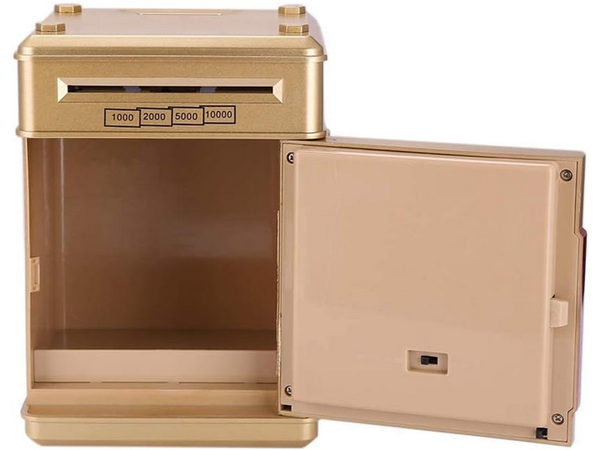 Skarbonka sejf bankomat na kod dostępu banknoty