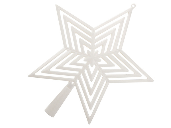 Gwiazda ozdoba choinkowa boże narodzenie czubek choinkowy nietłukąca biała