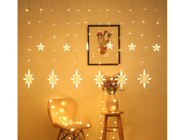 Lights garland stars light curtain 138 led