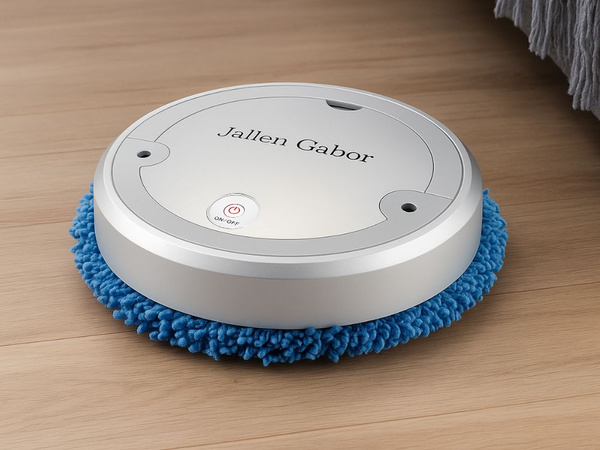 Automatic wireless electric cleaning mop robot, silver