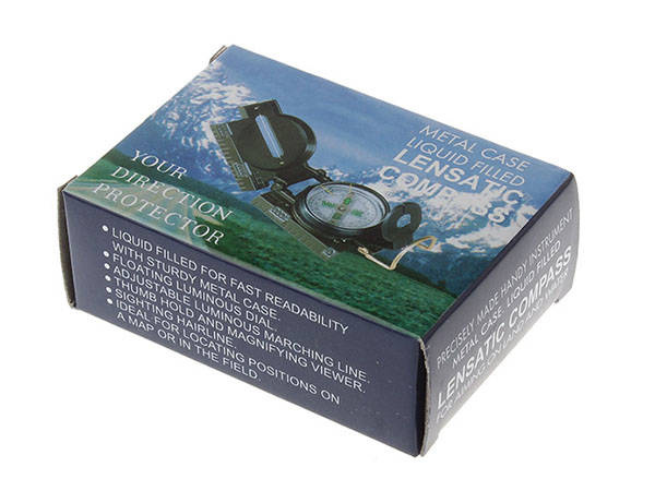 Boussole professionnelle en métal boussole de l'armée américaine