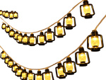 SOLAR LED GARDEN LIGHTS GARLAND LANTERNAID BALCONY TERRACE DECORATIVE