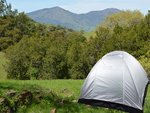 4-person iglo tent with canopy camping beach