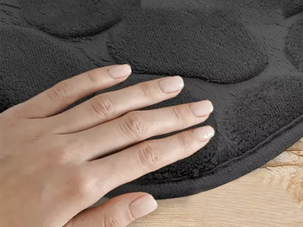 Bathroom mat soft absorbent anti-slip large 80x50 for shower