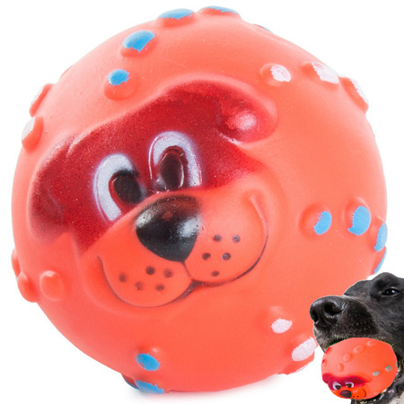 Dog toy squeaky chew ball colour rubber