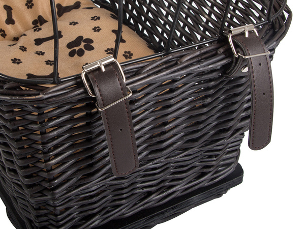 Gran cesta de la bicicleta cesta de la bicicleta tejida para el equipaje del perro gato