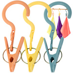Clip with hook set of 3 pieces laundry drying clip