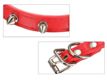 Nietenhalsband öko-leder einstellbar s