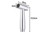 Metal pressure bidet handle with button for bidet toilet