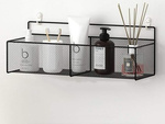 Cesta colgante organizador metálico estante colgante cocina negro