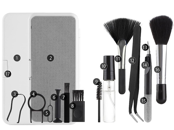 Kit de nettoyage d'oreillettes 17in1 accessoires