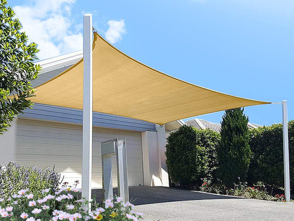 Toldo parasol rectangular jardín vela impermeable 4x3m
