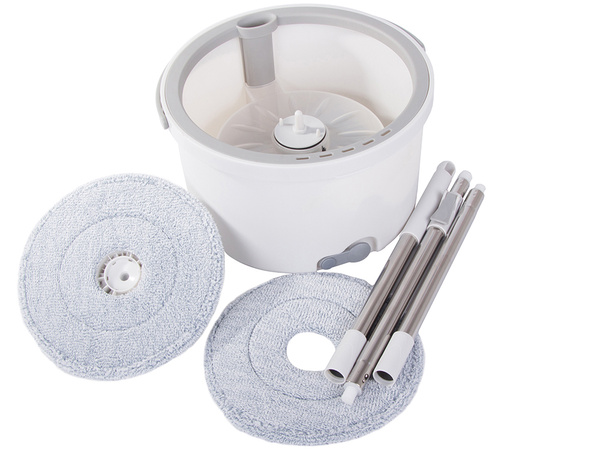 Mop rotativ 360 rotație set găleată 2x tampoane din microfibră