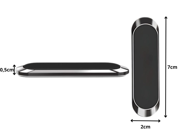 Support magnétique pour téléphone de voiture auto-adhésif 2x sangle aimantée