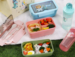 Lunchbox hommikusöögi konteiner kooli jaoks vaheseinad söögiriistad