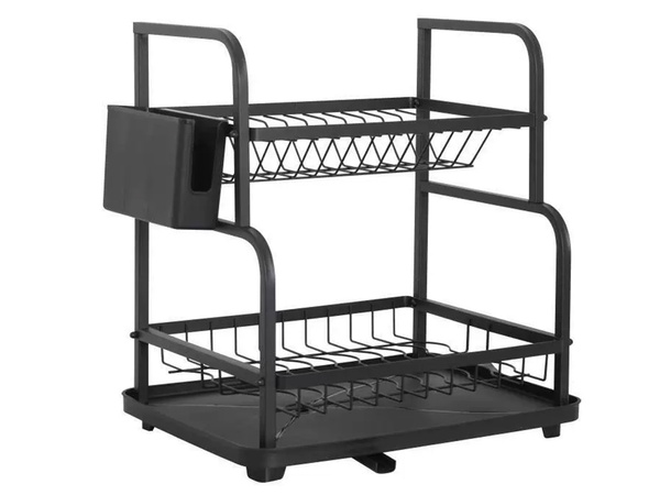 Mașină de spălat vase uscător farfurii tacâmuri cești cu două niveluri de scurgere cu tavă