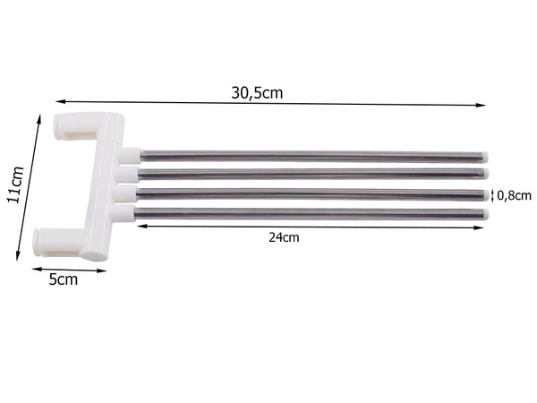 Bathroom towel rail swivel handle hook