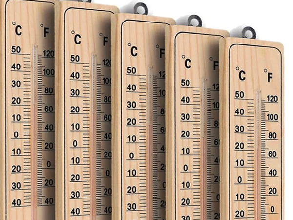 Holzhaus-thermometer aussen innen