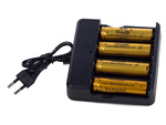 4x 18650 led aku laadija