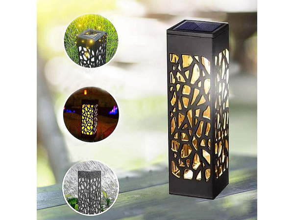 Zahradní lampa solární dekorativní sada 4 kusů soumrakový senzor