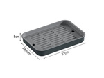 Two-layer kitchen tray drining rack for dishes vegetables fruit plastic