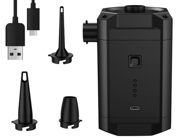 ELEKTRICKÉ BATERIOVÉ ČERPADLO PRE BAZÉNOVÉ MATRACE 3 TIPY LED KEMPINGOVÉ SVETLO