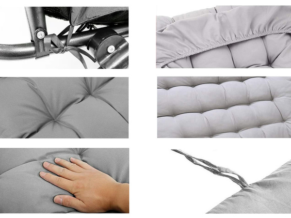 Garden plain landscape push cushion 170x50 cm thick quilted seating