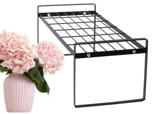 Metal shelf single tier kitchen organiser stand black for the kitchen