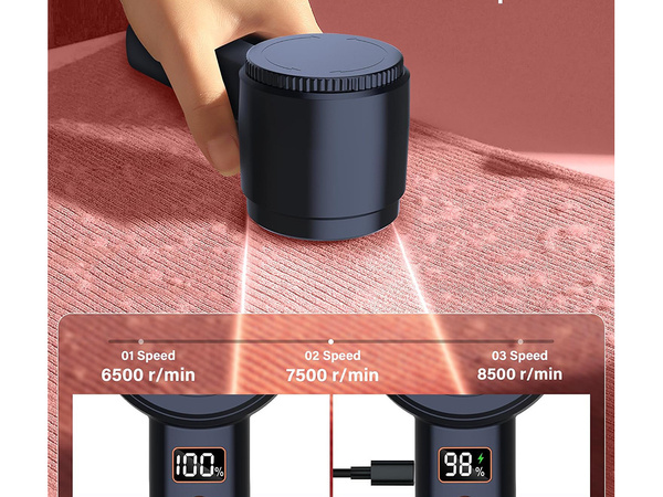 Rasoir pour vêtements tissus d'ameublement plis pulls canapés puissant et grande batterie rechargeable